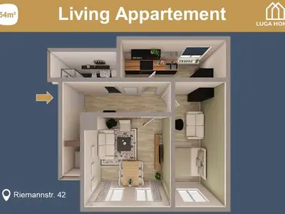 Ferienwohnung für 4 Personen (55 m²) in Leipzig 6/8