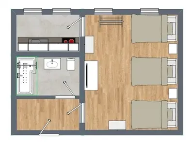 Ferienwohnung für 3 Personen (30 m²) in Leipzig 6/8