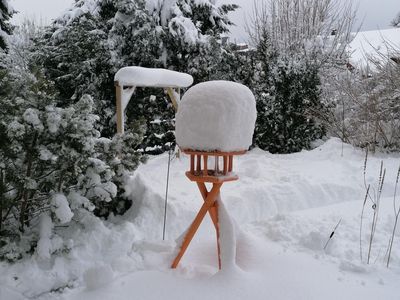 unser Garten im Winter