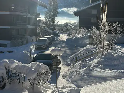 Aussicht Balkon Winter