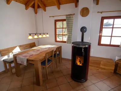 Wohnzimmer Ferienhaus Mondschein