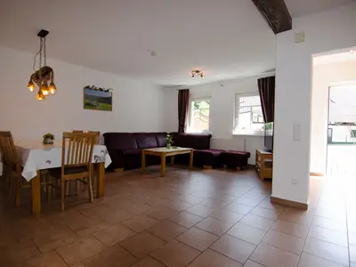 Wohnzimmer Ferienwohnung Kornkammer