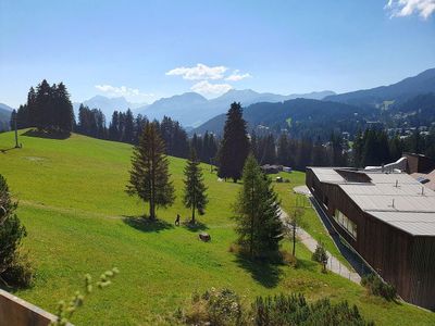 Aussicht vom Wohnzimmer/Balkon aus