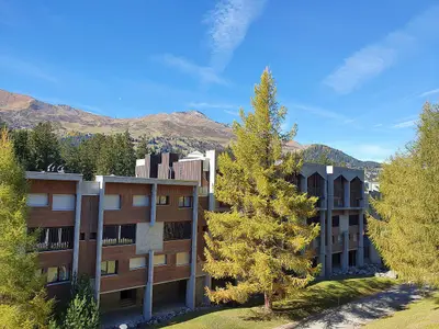 Aussicht vom Wohnzimmer/Balkon aus