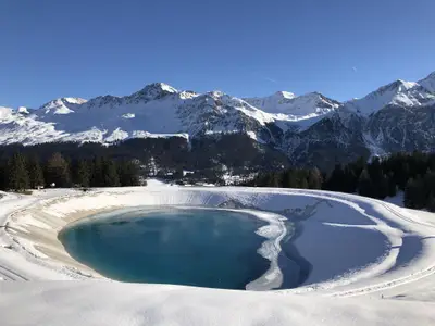 Stausee Winter Skipiste