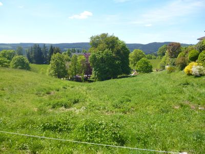 Ausblick aus dem Fenster. Blick nach Süden