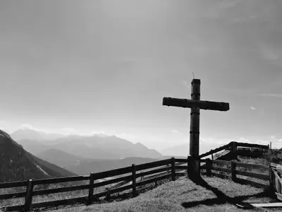 Blick ins Leutaschtal von der Rotmoosalm