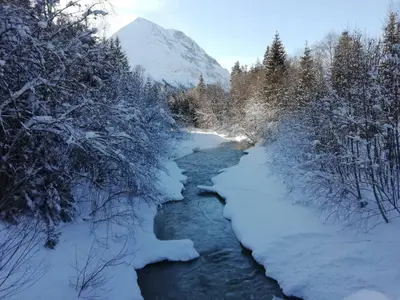 Leutascher Ache im Winter