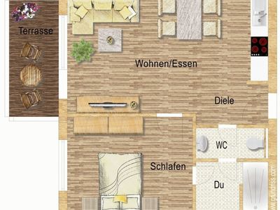 Ferienwohnung für 4 Personen (50 m²) in Lierschied 1/10