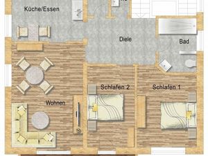 Ferienwohnung für 6 Personen (85 m²) in Lierschied