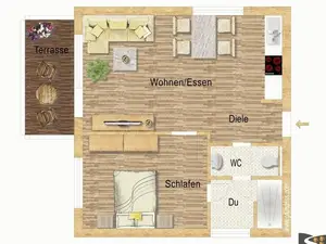 Ferienwohnung für 4 Personen (50 m²) in Lierschied