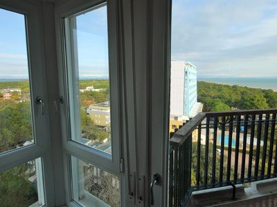 Terrasse. Meerblick vom Schlafzimmer