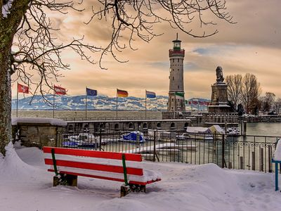 Lindauer Hafen im Winter