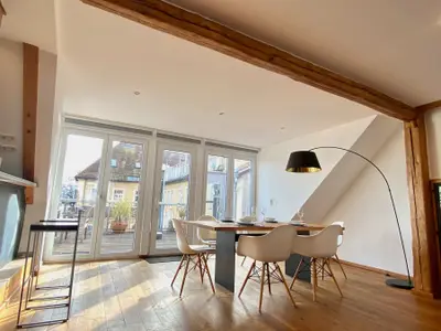 Essbereich im Wohnzimmer