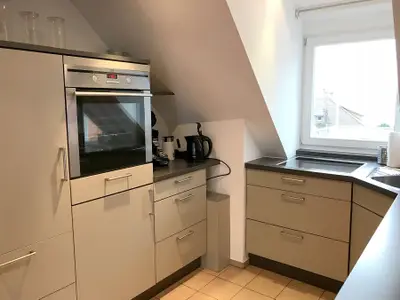 Küchenzeile integriert in den Wohnbereich