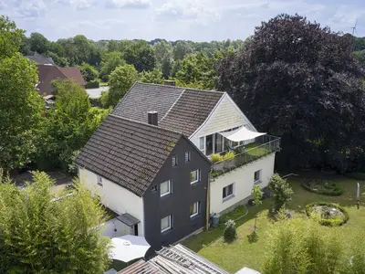 Blick in den Garten vom Haus Tourneur in Lippetal
