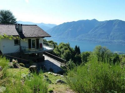 Wunderbarer Ausblick auf den Lago Maggioro (italienisch Lago Verbano, deutsch Langensee