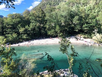 Sandstrand an der Maggia