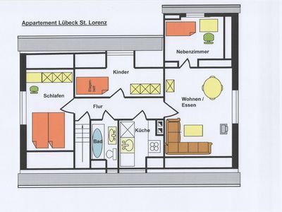 Grundriss DG - Appartement Lübeck St. Lorenz