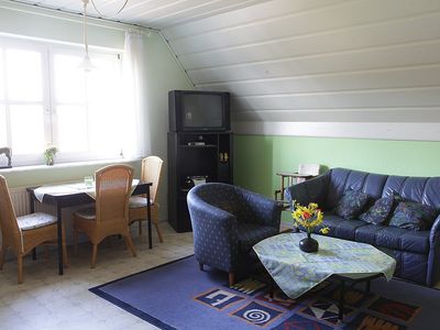 Wohnbereich der Ferienwohnung Kornblume