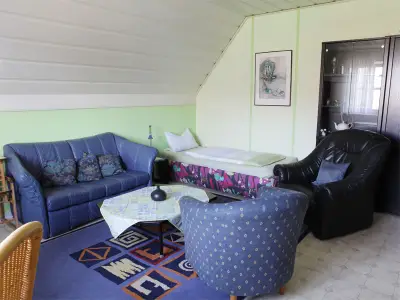 Sofa in der Ferienwohnung Kornblume