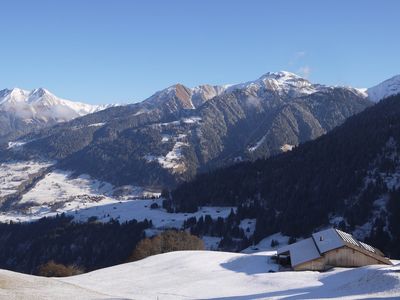 Ferienwohnung Signina Brun - Aussicht Winter