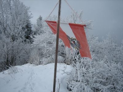 Gipfelfahne auf dem Höhenstein