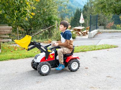 Trettraktor im Einsatz