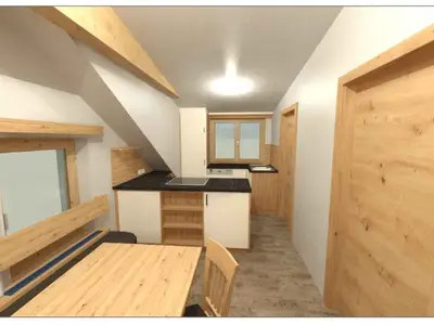 Blick in die neue Küche