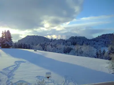 Blick von Ihrer Terrasse im Winter