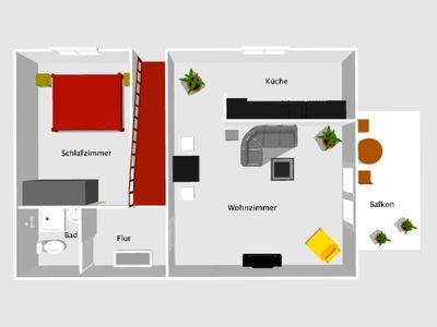 Ferienwohnung für 2 Personen (49 m²) in Malchow 9/10