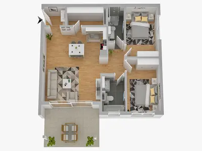 Ferienwohnung Inselpirat Malchow - Grundriss