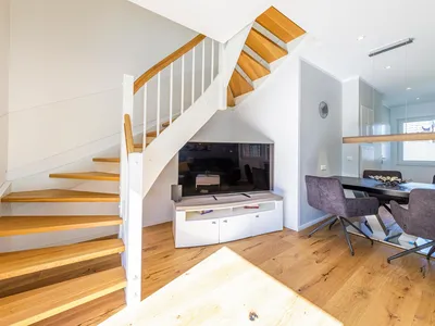 Ferienwohnung SeeGlück Treppe zum Obergeschoss