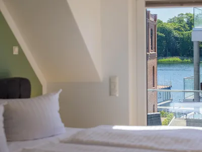 Ferienwohnung SeeGlück Blick auf den Malchower See