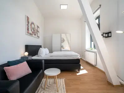 Ferienwohnung SeaLove in Malchow offener Wohn- und Schlafbereich