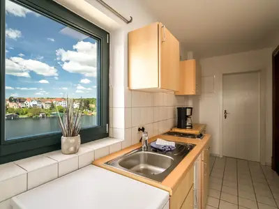 Ferienwohnung SeaLove in Malchow Blick von der Küche auf den Malchower See