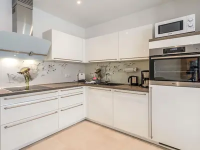 Ferienwohnung Pusteblume in Malchow Blick auf die Küche