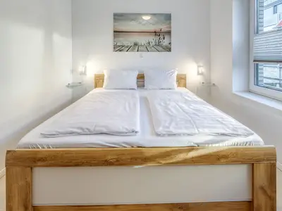 Ferienwohnung Pusteblume in Malchow Blick in das Schlafzimmer