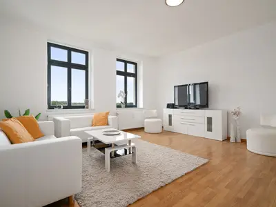 Ferienwohnung SeaView Malchow mit hellem Wohnzimmer