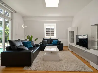Apartment Strandglück Malchow – Modernes Wohnzimmer mit elegantem Design