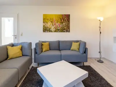 Ferienwohnung StrandLiebe Malchow - Wohnzimmer Sofa