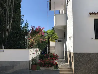 Außenansicht des Gebäudes. Haus Außenansicht
