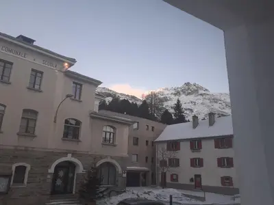 Der Blick aus dem Wohnzimmerfenster, im Morgenlicht