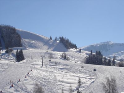 Almerde Apartment Blick auf die Piste gegenüber