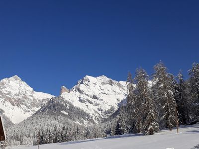 Ausblick zum steinernen Meer im Winter