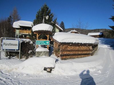 Einfahrt zu unserem Haus.Winter