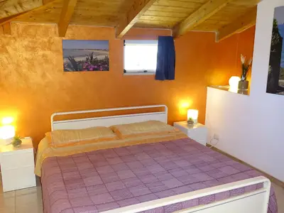 Schlafbereich. Schlafzimmer Ferienwohnung Eden Village