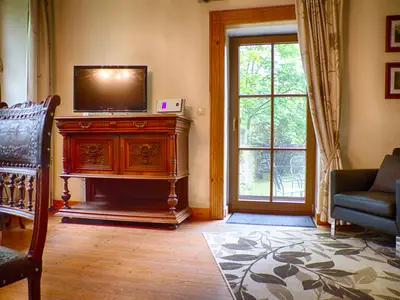 Blick zur Terrassentür Wohnung Schlossgarten