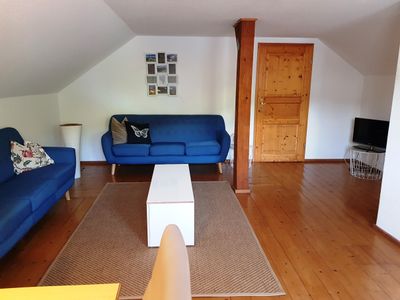 Das Wohnzimmer in der Ferienwohnung Untersberg