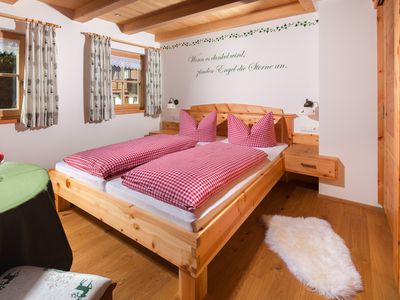 Das Schlafzimmer der Ferienwohnung Panoramablick